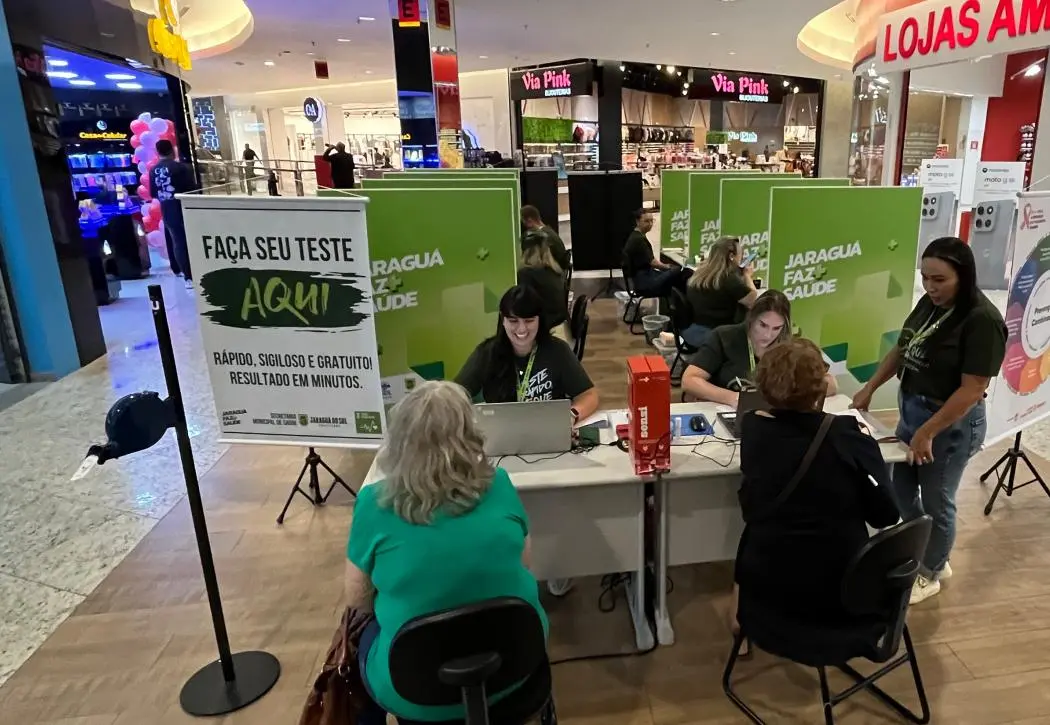 Ação da Saúde no Partage Days leva serviços e informações à população de Jaraguá do Sul