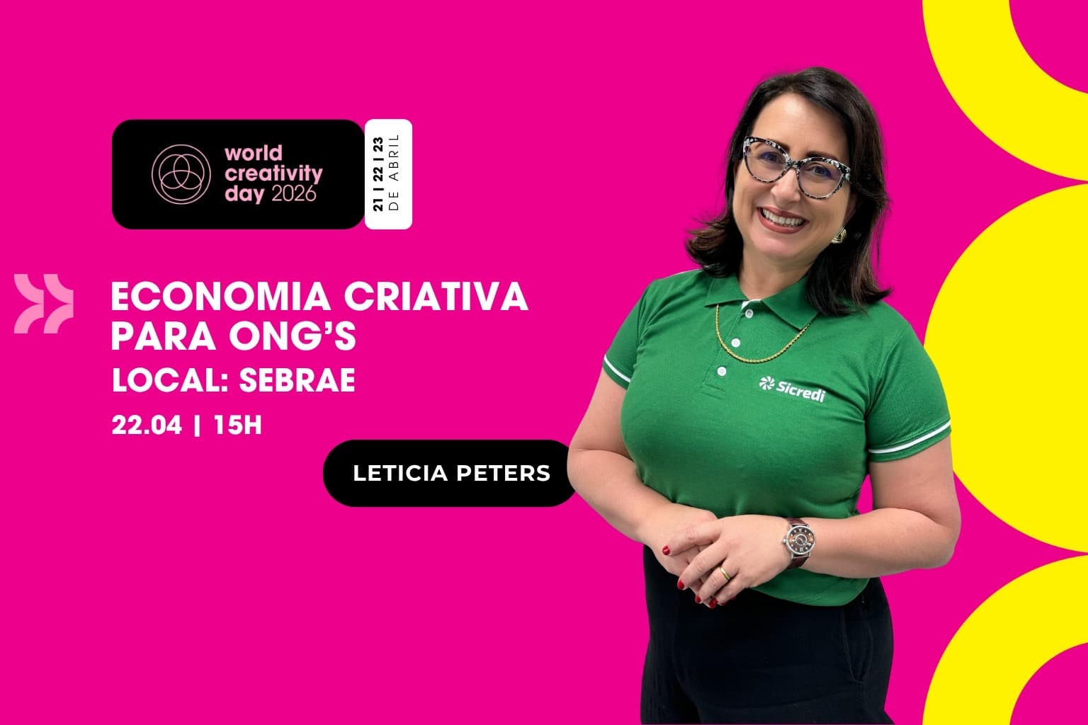 Sicredi apoia World Creativity Day em Jaraguá do Sul com palestras para educadores e líderes do terceiro setor