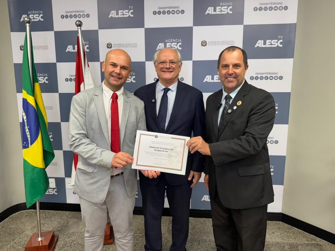 Assembleia Legislativa homenageia Câmara de Vereadores de Jaraguá do Sul pelos 90 anos - Diário da Jaraguá